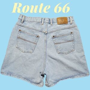 Vintage Route 66 High Waist Walking Shorts 31W